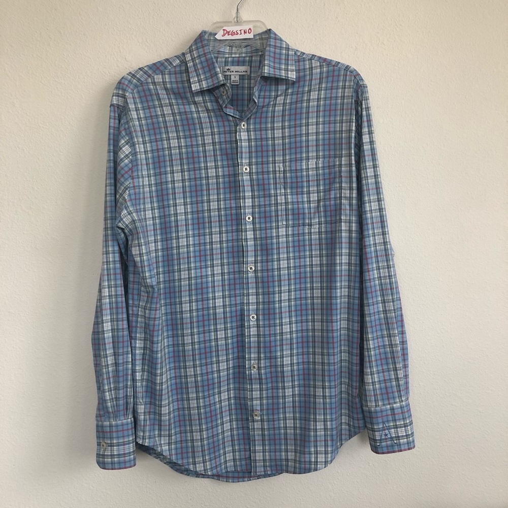 Peter Millar Stretch Plaided Button Down Ls Shirt - image 2
